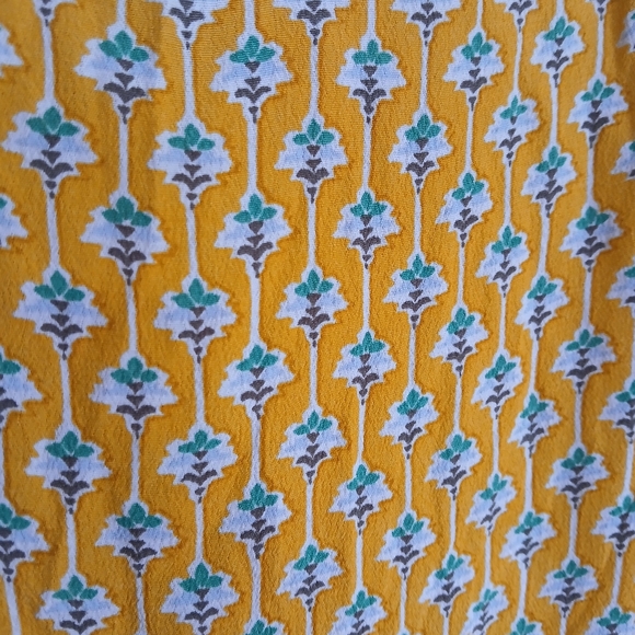 Rhode X Target Dainty Lotus Print Yellow Midi Skirt Cottage Whimsical Floral SzL - Picture 4 of 8